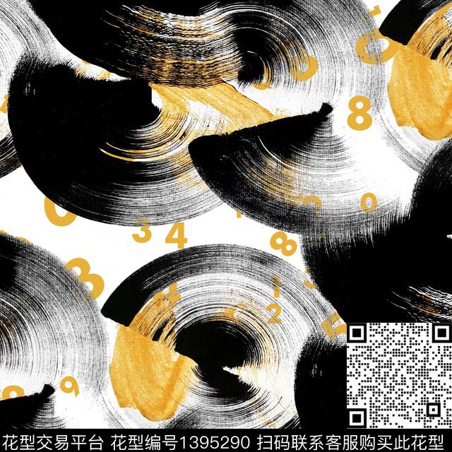 男装格子MOSCHINO笔触数码印花华亿平台下载（图片编号: 1395290） - 瓦栏（Walan）