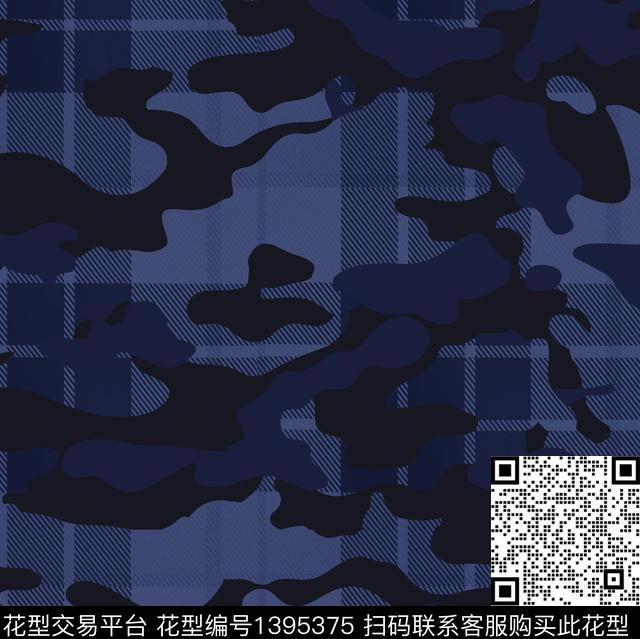 迷彩格子羽绒服印花传统印花华亿平台下载（图片编号: 1395375） - 瓦栏（Walan）