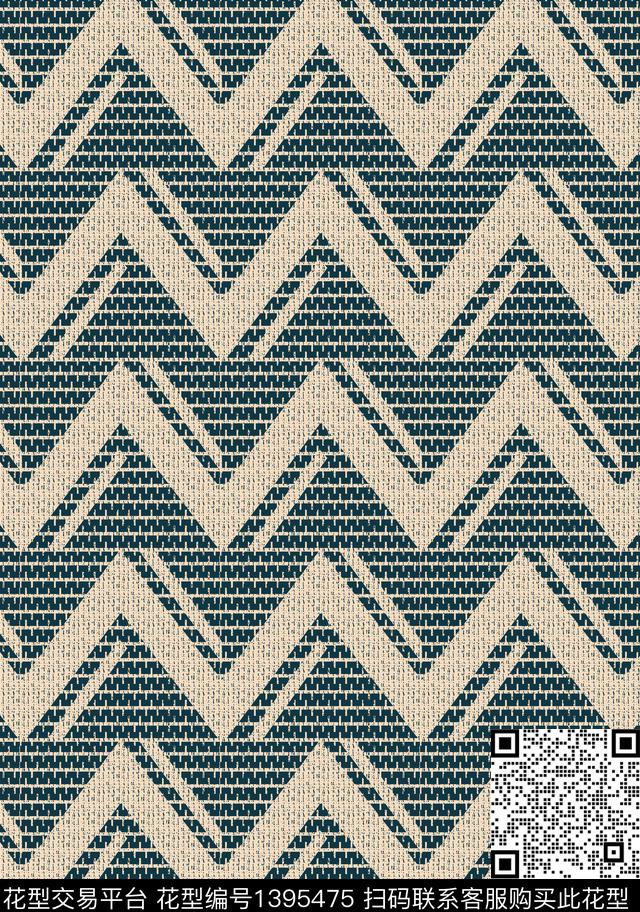 几何女装大牌风传统印花华亿平台下载（图片编号: 1395475） - 瓦栏（Walan）