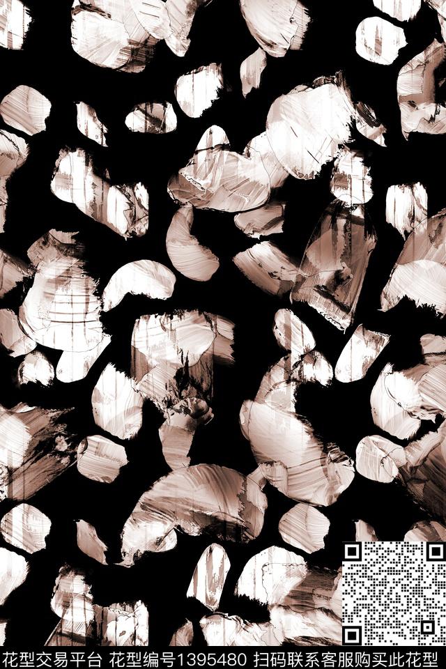 几何肌理笔触数码印花华亿平台下载（图片编号: 1395480） - 瓦栏（Walan）