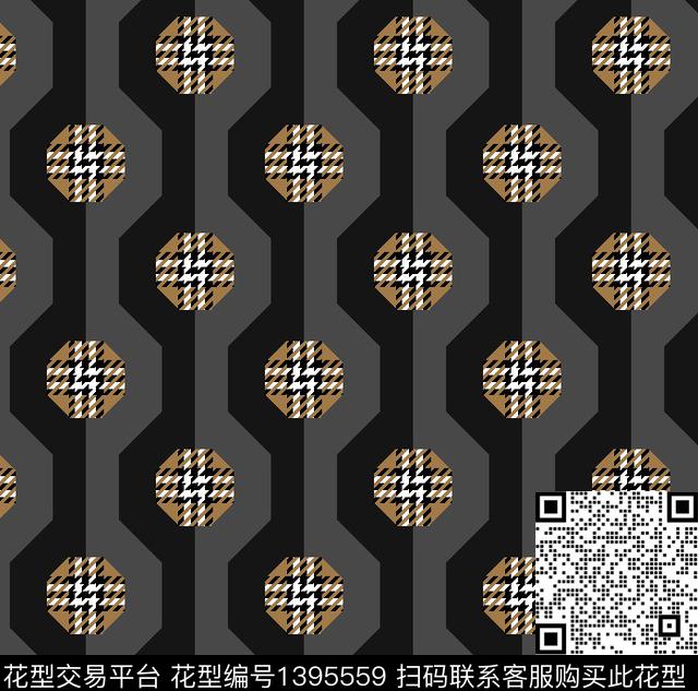 时尚格子商务传统印花华亿平台下载（图片编号: 1395559） - 瓦栏（Walan）