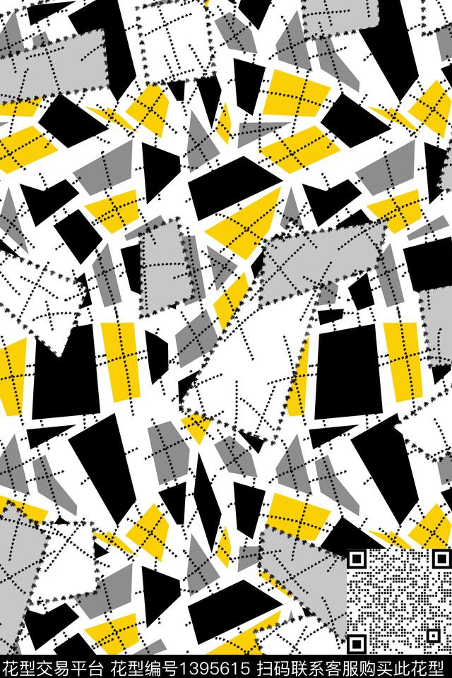 几何童装格子数码印花华亿平台下载（图片编号: 1395615） - 瓦栏（Walan）