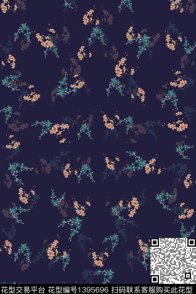 连衣裙花卉小碎花数码印花华亿平台下载（图片编号: 1395696） - 瓦栏（Walan）
