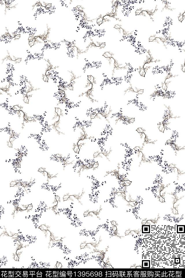 连衣裙花卉小碎花数码印花华亿平台下载（图片编号: 1395698） - 瓦栏（Walan）