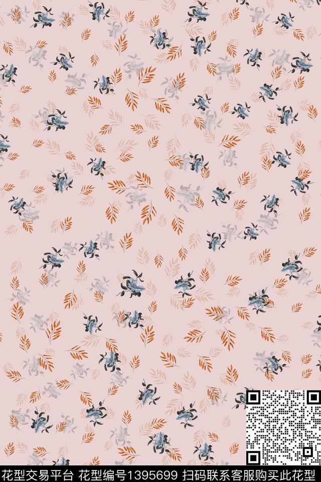 连衣裙花卉小碎花数码印花华亿平台下载（图片编号: 1395699） - 瓦栏（Walan）