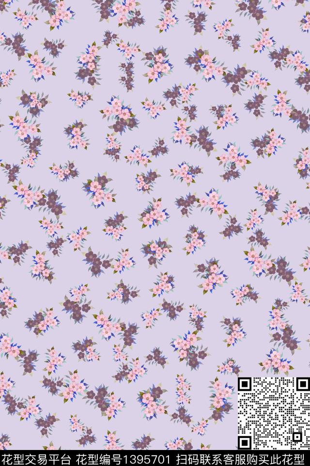 连衣裙花卉小碎花数码印花华亿平台下载（图片编号: 1395701） - 瓦栏（Walan）