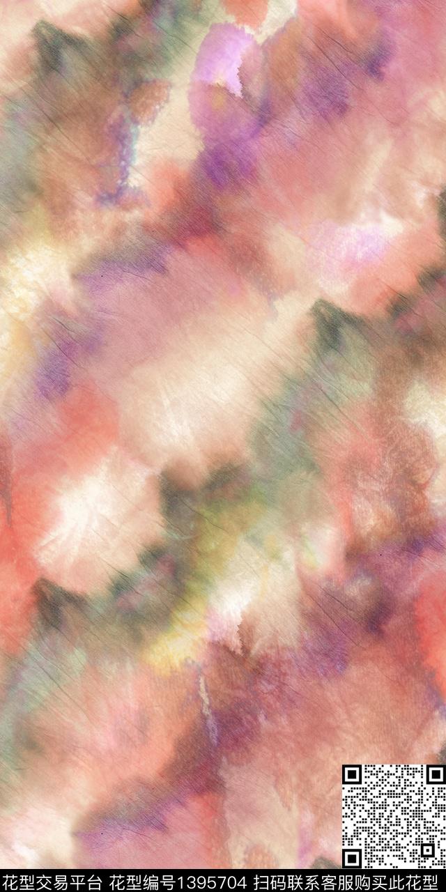 扎染华亿平台春夏华亿平台大牌风数码印花华亿平台下载（图片编号: 1395704） - 瓦栏（Walan）