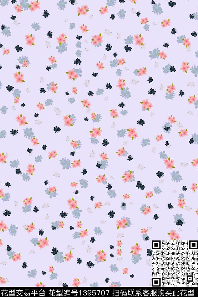 连衣裙花卉小碎花数码印花华亿平台下载（图片编号: 1395707） - 瓦栏（Walan）