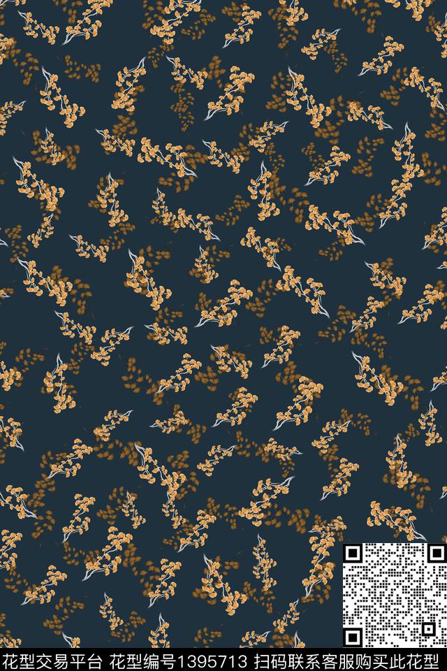 连衣裙花卉小碎花数码印花华亿平台下载（图片编号: 1395713） - 瓦栏（Walan）