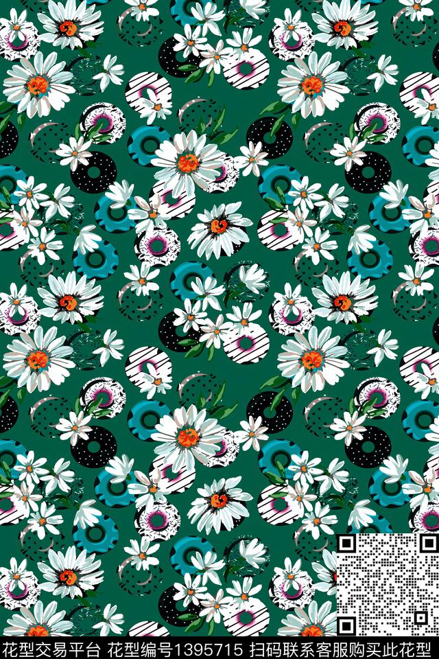 花卉大牌风小碎花数码印花华亿平台下载（图片编号: 1395715） - 瓦栏（Walan）