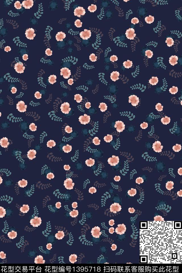 连衣裙花卉小碎花数码印花华亿平台下载（图片编号: 1395718） - 瓦栏（Walan）