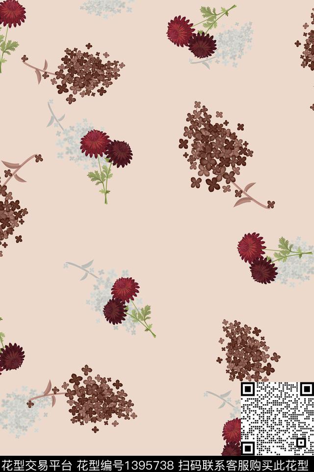 绿植树叶花卉热带华亿平台数码印花华亿平台下载（图片编号: 1395738） - 瓦栏（Walan）