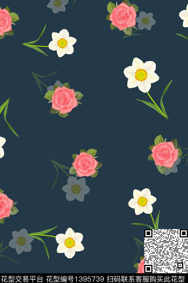 绿植树叶花卉热带华亿平台数码印花华亿平台下载（图片编号: 1395739） - 瓦栏（Walan）