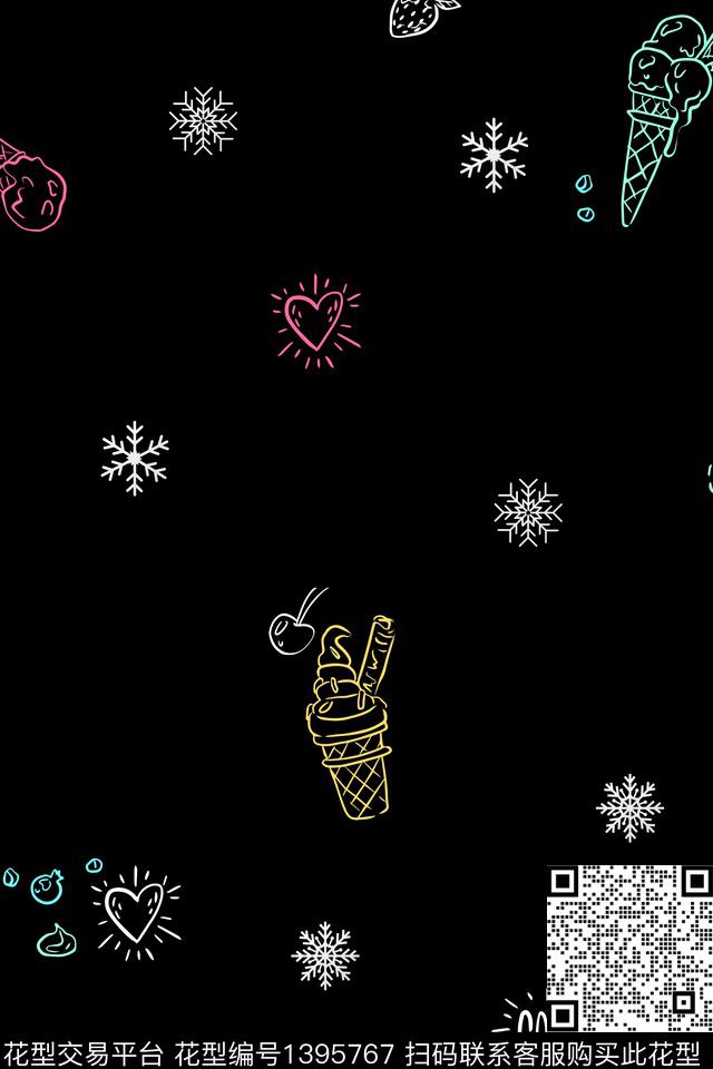 家居服卡通数码印花华亿平台下载（图片编号: 1395767） - 瓦栏（Walan）