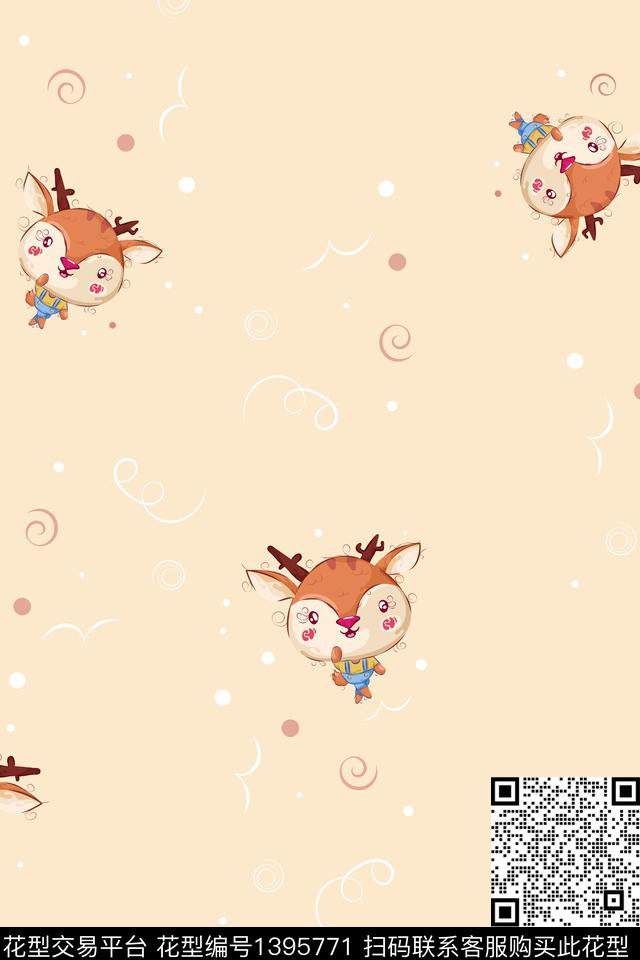 家居服少女卡通数码印花华亿平台下载（图片编号: 1395771） - 瓦栏（Walan）