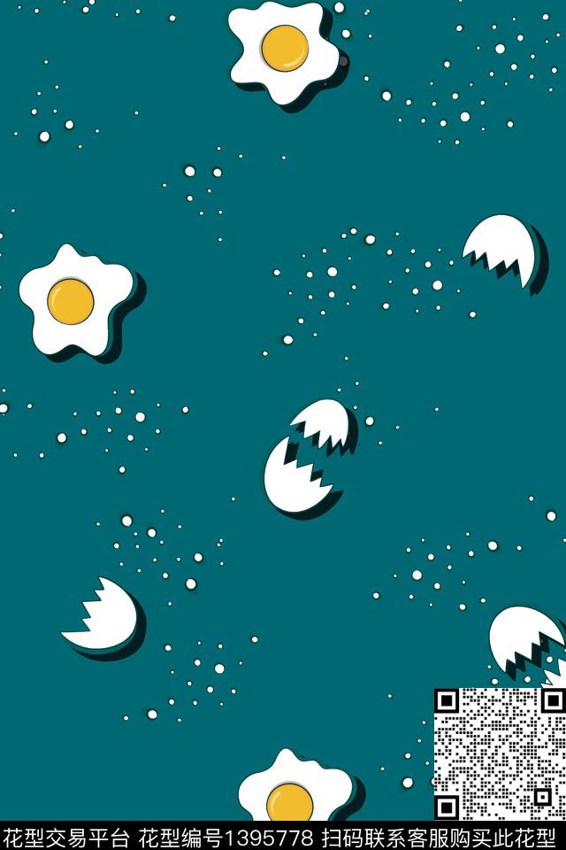 家居服少女卡通数码印花华亿平台下载（图片编号: 1395778） - 瓦栏（Walan）