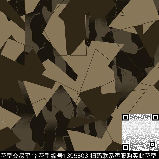 几何男装满版花大牌风传统印花华亿平台下载（图片编号: 1395803） - 瓦栏（Walan）