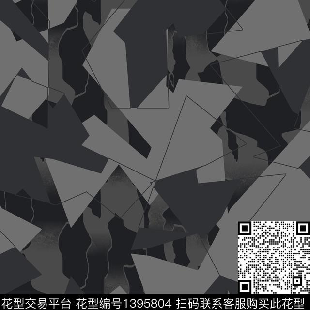 几何男装满版花大牌风传统印花华亿平台下载（图片编号: 1395804） - 瓦栏（Walan）