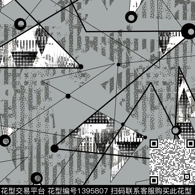 几何男装满版花大牌风传统印花华亿平台下载（图片编号: 1395807） - 瓦栏（Walan）