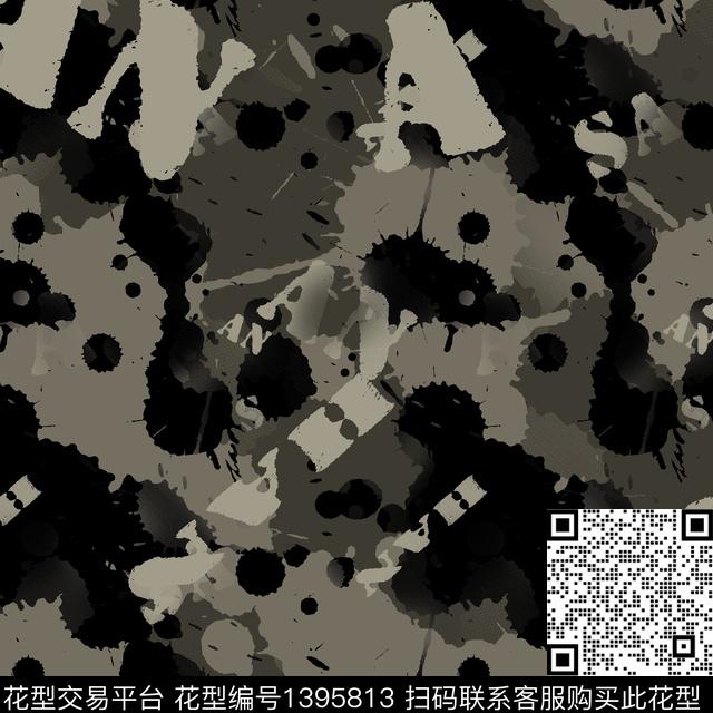 几何男装满版花大牌风传统印花华亿平台下载（图片编号: 1395813） - 瓦栏（Walan）