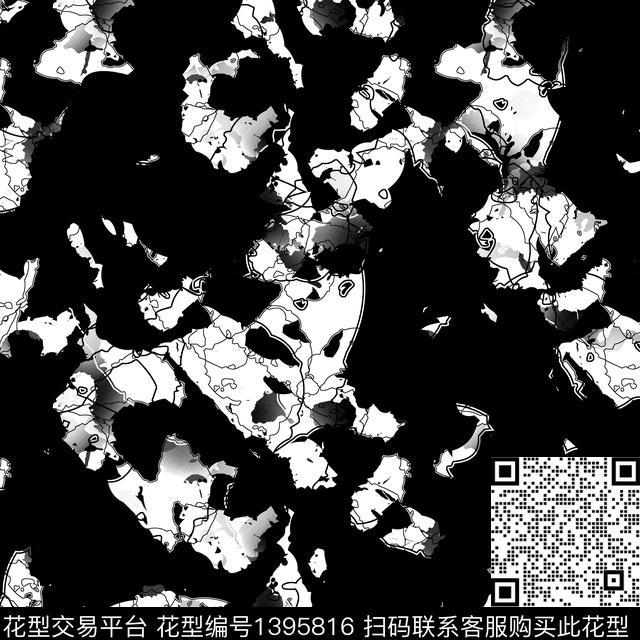 几何男装满版花大牌风传统印花华亿平台下载（图片编号: 1395816） - 瓦栏（Walan）