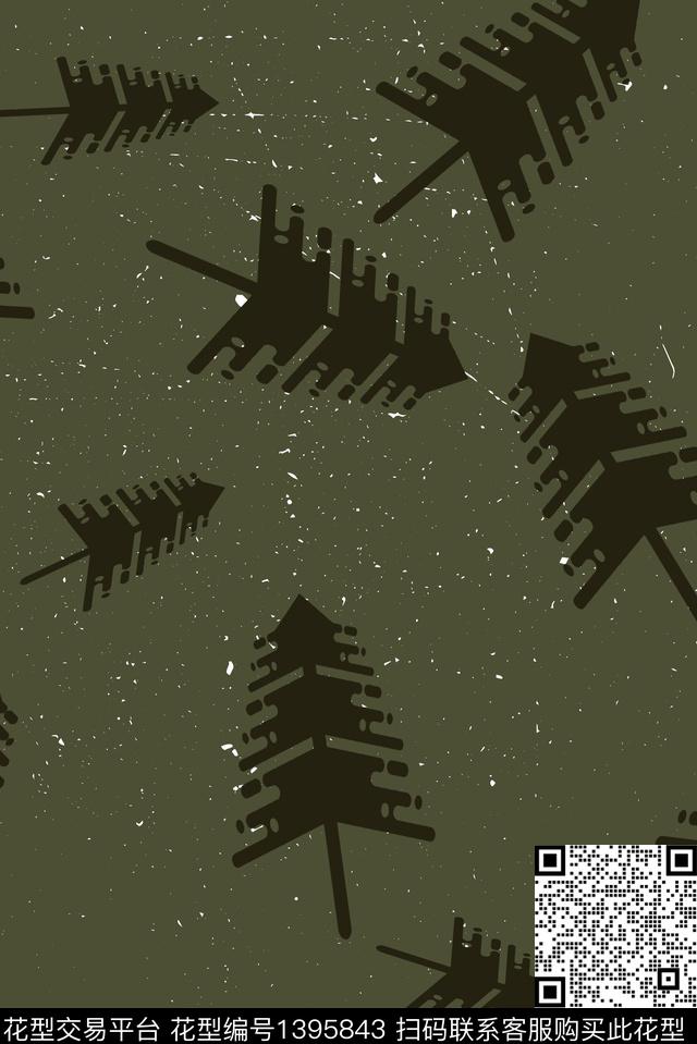 创意树单调数码印花华亿平台下载（图片编号: 1395843） - 瓦栏（Walan）