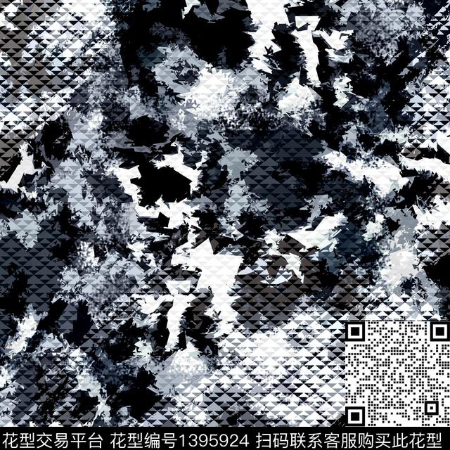 几何字母数码华亿平台数码印花华亿平台下载（图片编号: 1395924） - 瓦栏（Walan）