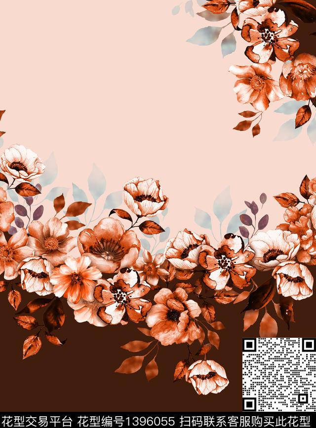 定位花女装定位花花卉数码印花华亿平台下载（图片编号: 1396055） - 瓦栏（Walan）