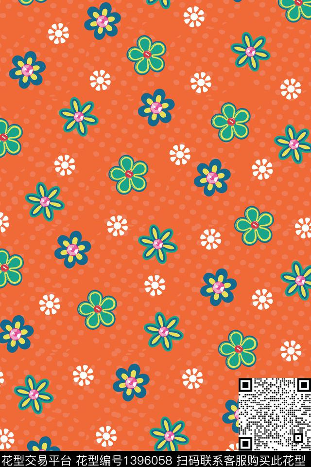 花瓣春夏华亿平台大牌风数码印花华亿平台下载（图片编号: 1396058） - 瓦栏（Walan）