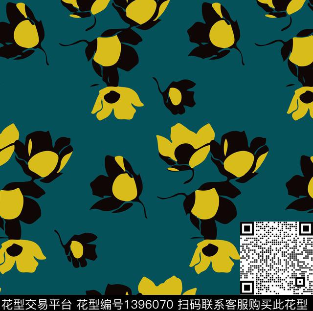 文艺简约抽象数码印花华亿平台下载（图片编号: 1396070） - 瓦栏（Walan）