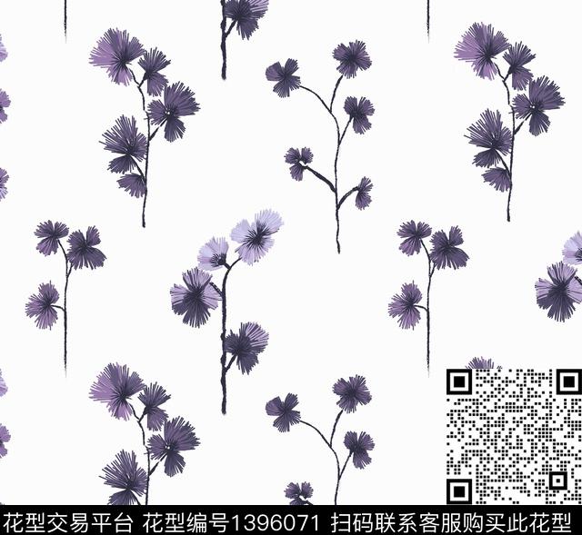 文艺简约抽象数码印花华亿平台下载（图片编号: 1396071） - 瓦栏（Walan）