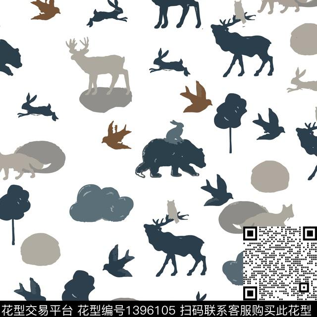 简约抽象动物纹理数码印花华亿平台下载（图片编号: 1396105） - 瓦栏（Walan）