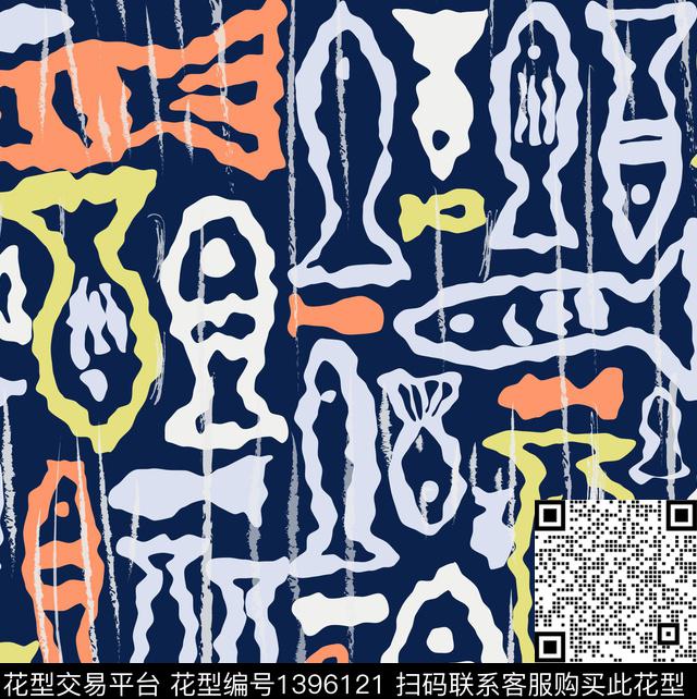 抽象简约数码印花华亿平台下载（图片编号: 1396121） - 瓦栏（Walan）