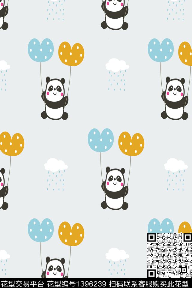 满版散花熊猫清爽底花卉传统印花华亿平台下载（图片编号: 1396239） - 瓦栏（Walan）