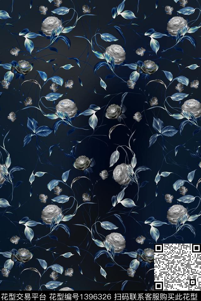 大牌风休闲小碎花数码印花华亿平台下载（图片编号: 1396326） - 瓦栏（Walan）