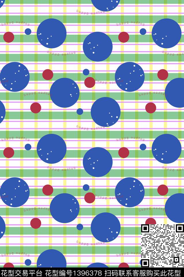 几何趋势华亿平台格子数码印花华亿平台下载（图片编号: 1396378） - 瓦栏（Walan）