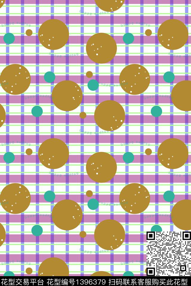 几何趋势华亿平台格子数码印花华亿平台下载（图片编号: 1396379） - 瓦栏（Walan）