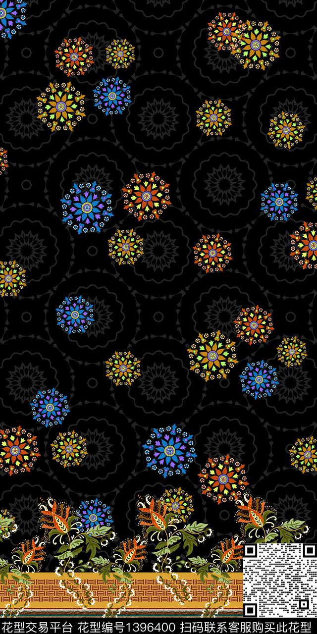 女装定位花绿植树叶大牌风数码印花华亿平台下载（图片编号: 1396400） - 瓦栏（Walan）