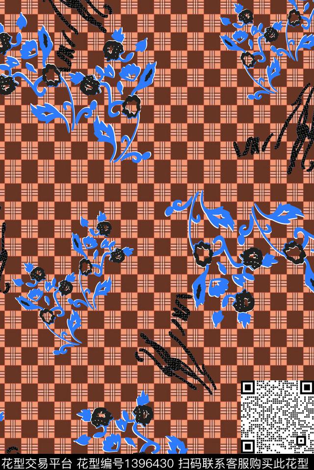 几何女装大牌风数码印花华亿平台下载（图片编号: 1396430） - 瓦栏（Walan）