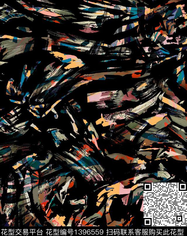 几何时尚肌理数码印花华亿平台下载（图片编号: 1396559） - 瓦栏（Walan）
