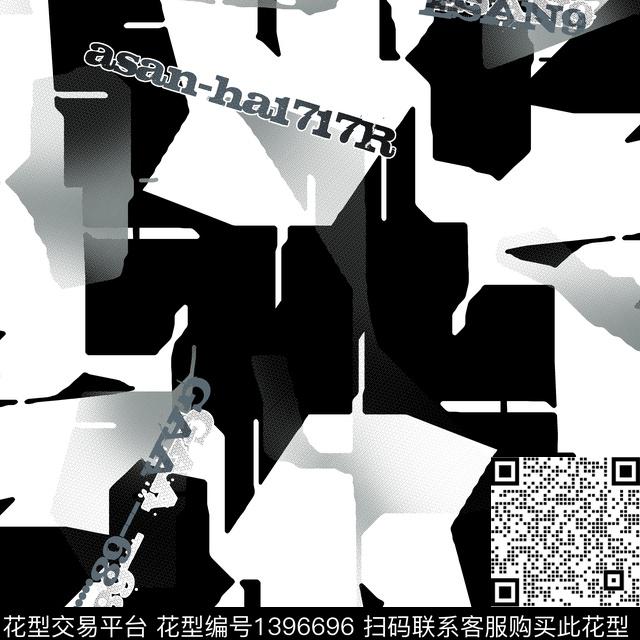 几何字母男装满版花传统印花华亿平台下载（图片编号: 1396696） - 瓦栏（Walan）