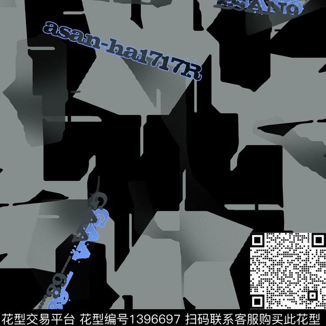 几何字母男装满版花传统印花华亿平台下载（图片编号: 1396697） - 瓦栏（Walan）