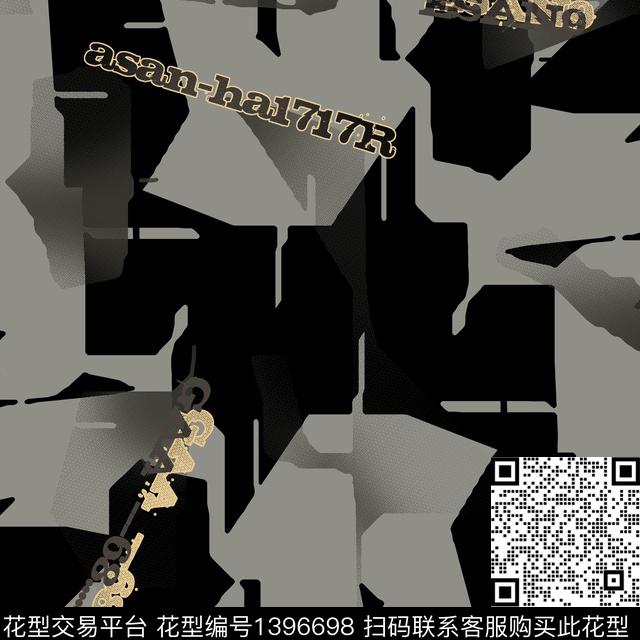 几何字母男装满版花传统印花华亿平台下载（图片编号: 1396698） - 瓦栏（Walan）