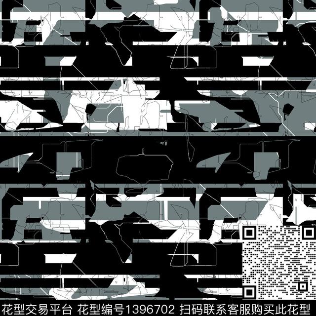 几何男装满版花大牌风传统印花华亿平台下载（图片编号: 1396702） - 瓦栏（Walan）