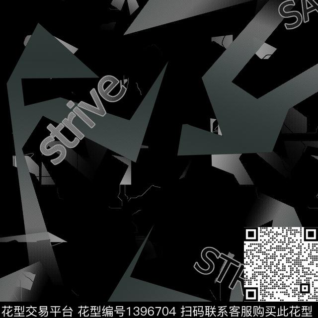 几何字母男装满版花传统印花华亿平台下载（图片编号: 1396704） - 瓦栏（Walan）