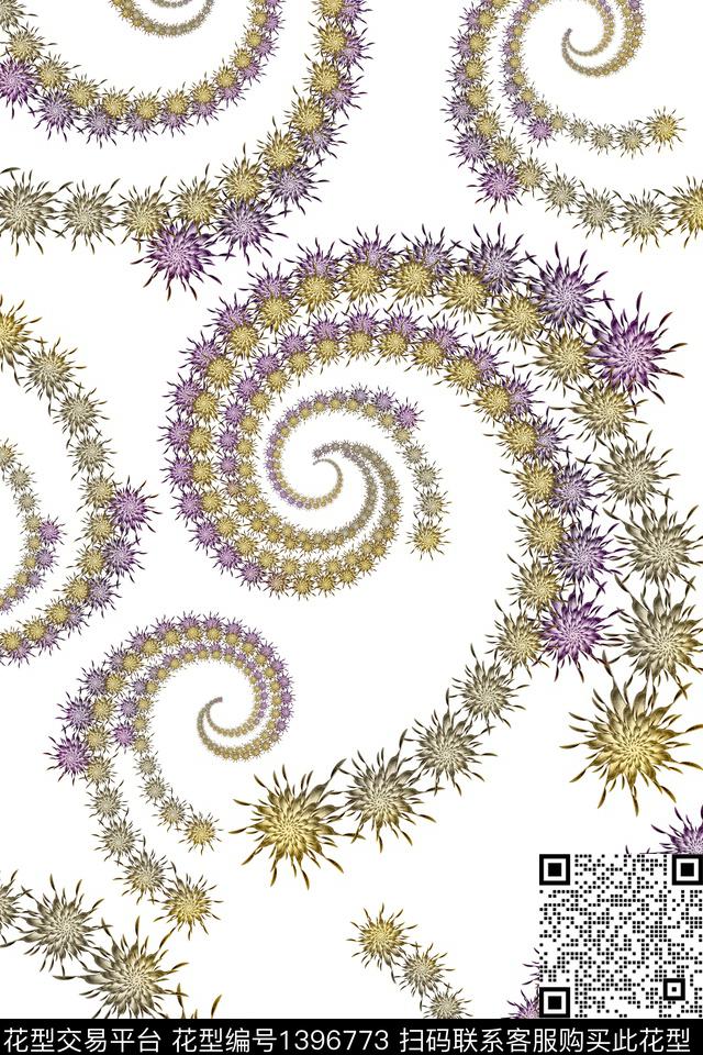 大牌风抽象旋转数码印花华亿平台下载（图片编号: 1396773） - 瓦栏（Walan）