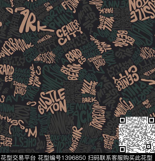 字母迷彩2021新品传统印花华亿平台下载（图片编号: 1396850） - 瓦栏（Walan）