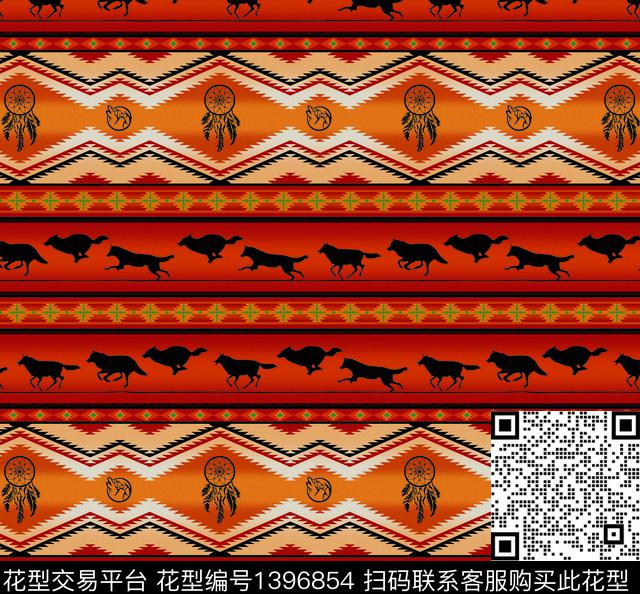 几何花卉大牌风数码印花华亿平台下载（图片编号: 1396854） - 瓦栏（Walan）