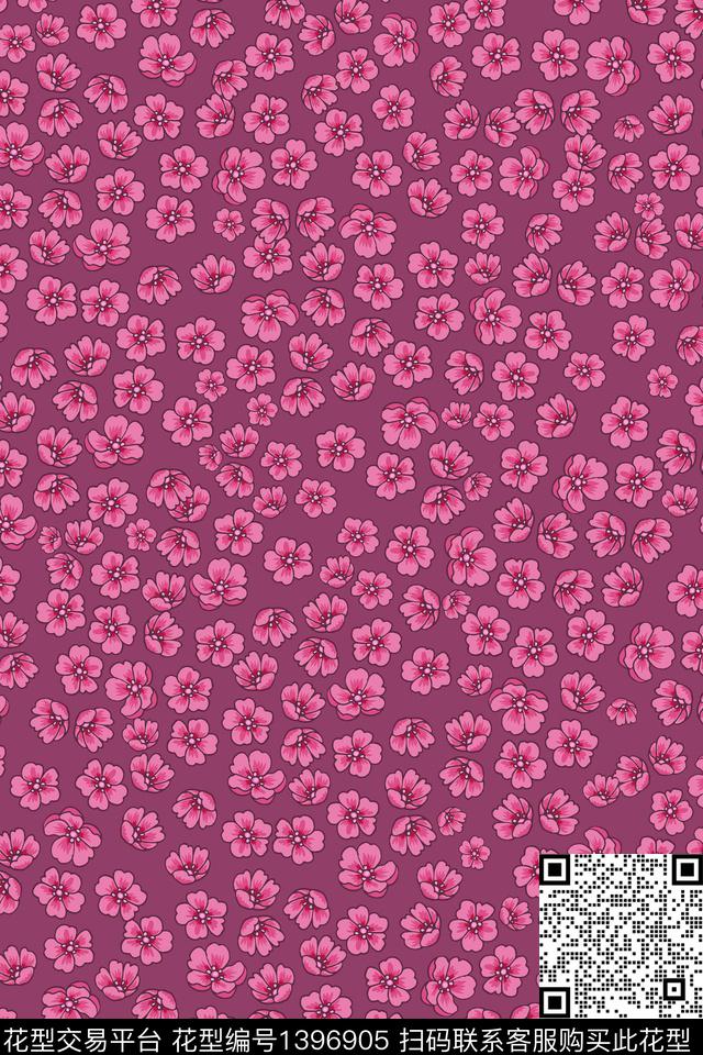 可爱大牌风小碎花数码印花华亿平台下载（图片编号: 1396905） - 瓦栏（Walan）