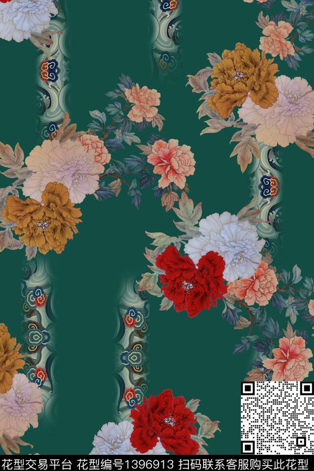 香云纱真丝中国风数码印花华亿平台下载（图片编号: 1396913） - 瓦栏（Walan）